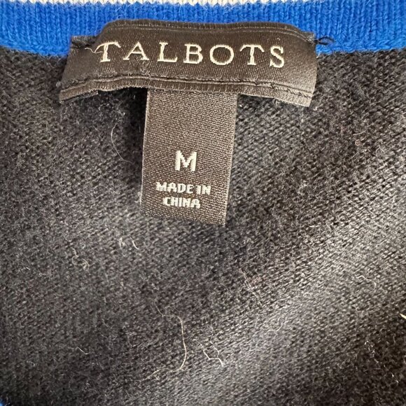 2?$18 SALE! Talbots‎ Cardigan Sweater Womens M Striped Buttons Preppy Old Money - Picture 3 of 7